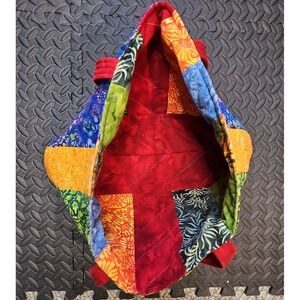Quilted Tote Bag Handmade Cotton Patchwork Floral Utility Shoulder Carryall Gift